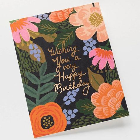 Rifle Paper Co.-Biglietto d'auguri di compleanno Bordeaux Anna Bond, Greeting Card Illustration, Print Studio, Flower Packaging, Love Print, Stationery Accessories, Very Happy Birthday, Flower Doodles, Card Illustration