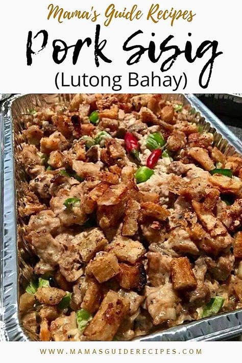 Pork Sisig (Lutong Bahay) Sisig Recipe Philippines, Phillipino Food, Sisig Recipe, Pork Sisig, Easy Filipino Recipes, Philippines Recipes, Pork Belly Recipes, Philippines Food, Easy Asian Recipes