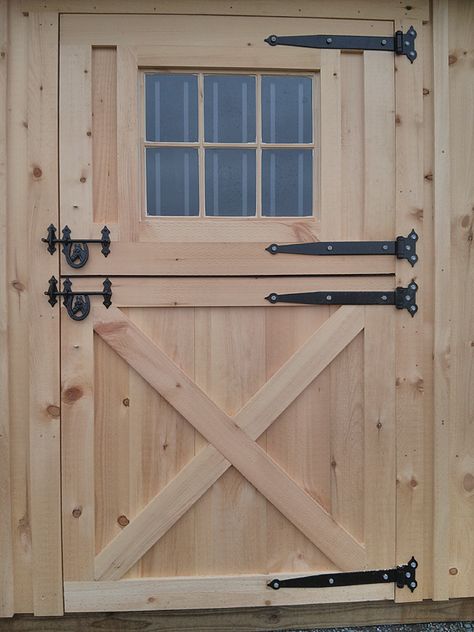 Exterior Dutch Doors | Wooden 4x7 Dutch Door with Window Dutch Doors Diy, Dutch Doors Exterior, Door Plans, Barn Door Window, Exterior Barn Doors, Barn Door Hinges, Door Plan, Rustic Exterior, Shed Doors