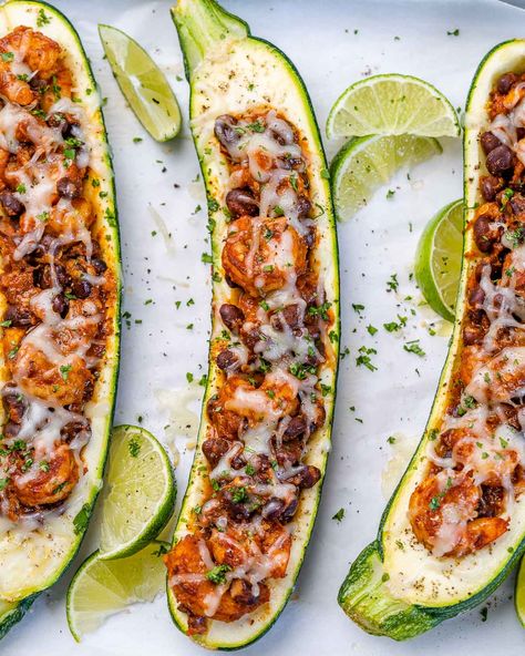 Shrimp Stuffed Zucchini Boats, Zucchini Boats Shrimp, Shrimp Zucchini Boats, Taco Zucchini Boats, Taco Zucchini, Taco Stuffed Zucchini, Shrimp Zucchini, Shrimp Taco, Stuffed Zucchini