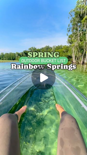 Clear Kayaking Rainbow Springs on Instagram: "Spring into action with a clear kayaking tour at Rainbow Springs! Explore the beauty of the Rainbow River through the transparent lens of a clear kayak and dive headfirst into adventure. Don’t miss out on this immersive experience!

🚕 1.5 hr drive from Orlando 
🤿 Swimming / Snorkeling 
🐶 Dog Friendly 
👨‍👩‍👧‍👦 All Ages Welcome

📍Dunnellon, Florida 
🛶 @GetUpAndGoRainbowSprings

Visit our website to book - link is in our bio! 🔗

#GetUpAndGoKayaking #ClearKayaking #VisitFl #Spring #Vacation #Florida #Kayaking #Travel #Explore #Adventure #RoamFlorida #LoveFlorida #KayakTour #EcoTour" Florida Kayaking, Dunnellon Florida, Clear Kayak, Spring Bucket List, Rainbow River, Florida Travel Guide, Rainbow Springs, Vacation Florida, Spring Outdoor