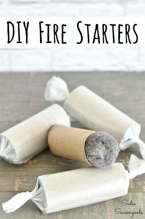 A little emergency prepping can go a long way with these DIY fire starters and some DIY hand sanitizer using ingredients you already have at home! Who knew homemade firelighters or bulk hand sanitizer was so easy to make? #DIYfirestarters #firestarters #prepping #emergencyprepping #DIYhandsanitizer #handsanitizer #homemadehandsanitizer #beprepared Firestarters Diy, Diy Fire Starters, Diy Fireplaces, Homemade Fire Starters, Fire Starters Diy, 1000 Lifehacks, Toilet Paper Tube, Emergency Preparation, Toilet Paper Rolls