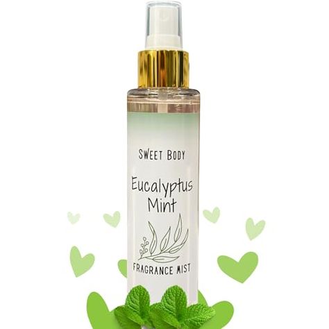 Sweet Body Eucalyptus Mint Soft & Fresh Women’s Body Mist, Fine Fragranced Body Perfume Misting Spray, Sensual light scent Fragrance, Hair & Body Spritz Essential Oils (Eucalyptus Mint) Pack of 1 Check more at https://hibukvita.com/shop/fragrances/perfumes/sweet-body-eucalyptus-mint-soft-fresh-womens-body-mist-fine-fragranced-body-perfume-misting-spray-sensual-light-scent-fragrance-hair-body-spritz-essential-oils-eucalyptus-mint-pack-o/ Mint Perfume For Women, Body Perfume, Womens Body, Mint Oil, Eucalyptus Mint, Eucalyptus Essential Oil, Hair Fragrance, Fragrance Mist, Body Mist