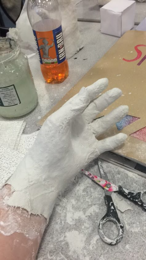 Hand 3d Art, Plaster Hand Art, Rodin Hands, A Level Art Themes, Plaster Gauze, Plaster Hands, Horror Crafts, Scary Halloween Decorations Outdoor, Best Home Interior Design