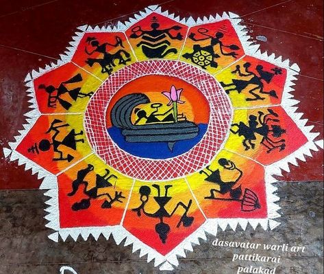 Diwali Rangoli Competition Creative, Rangoli For School Competition Diwali, Rangoli Ideas For School Competition, Warli Rangoli Designs, Portrait Rangoli Designs, Easy Rangoli For Diwali Festivals, Rangoli For School Competition, Kolam For Competition, Rangoli Design Easy Simple