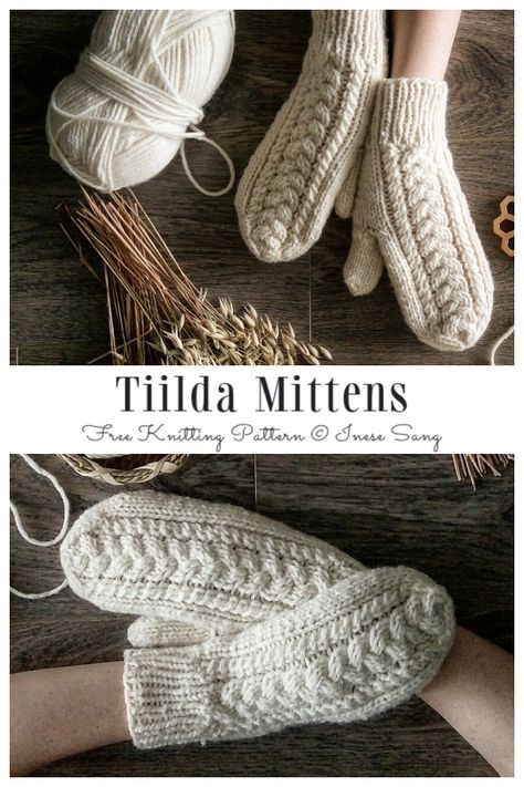 Winter Cable Mittens Free Knitting Patterns - Knitting Pattern Cable Knit Mittens Pattern, Two Needle Mittens Free Pattern, Cabled Mittens Free Knitting, Womens Mittens Knitting Pattern, Free Knit Doll Clothes Patterns, Knitting Pattern Mittens Free, Knit Cable Mittens, Hand Knit Mittens Free Pattern, Crochet Cable Mittens Free Pattern