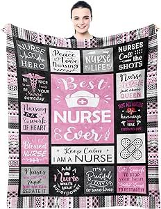 Thank You For Nurses, Nurse Blanket, Nurse Practitioner Gifts, Nurse Appreciation Week, Nursing School Gifts, Gifts For Nurses, Nurse Week, Nurses Week Gifts, Nurse Rock