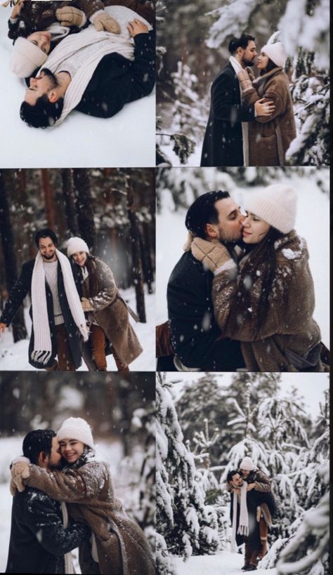 Winter Portraits Photography, Winter Couple Pictures, Couple Photography Winter, Snow Engagement Photos, Winter Family Pictures, Christmas Couple Pictures, Winter Engagement Pictures, Snow Photoshoot, Winter Portraits