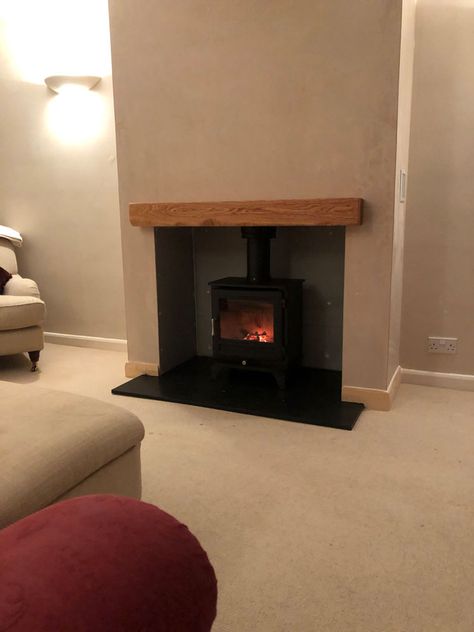 Log Burner Installation, False Chimney Breast, Wood Burner Fireplace, Marble Hearth, Log Burner Fireplace, Granite Hearth, Log Burner Living Room, Stove Installation, Farnham Surrey