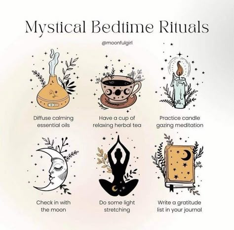 Bedtime Rituals, Magia Das Ervas, Wiccan Magic, Witch Spirituality, Bedtime Ritual, Witch Spell Book, Energy Healing Spirituality, Witch Spell, Hapkido