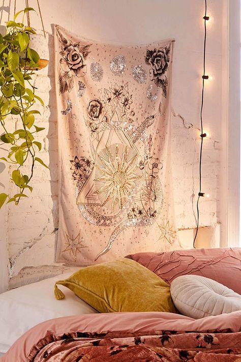 Celestial Embellished Velvet Tapestry #homedecor #decor #affiliate Celestial Bedroom, Velvet Tapestry, Meditation Stool, Meditation Room Decor, Meditation Rooms, Yoga Blanket, Front Porch Decor, 2nd Year, Meditation Cushion