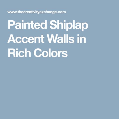 Painted Shiplap Accent Walls in Rich Colors Shiplap Wall Color Ideas, Painted Shiplap Walls, Shiplap Accent Walls, Painted Shiplap, Painting Shiplap, Shiplap Walls, Accent Wall Colors, Shiplap Accent Wall, Latest Design Trends