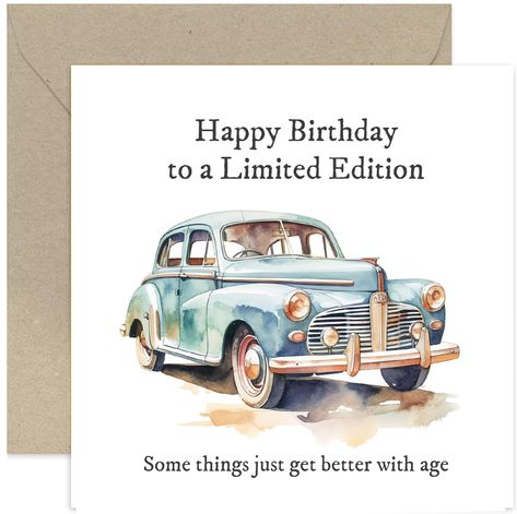 PRICES MAY VARY. 🎂 FUNNY BIRTHDAY CARD: The perfect birthday card for women or men. The perfect happy birthday greeting card for celebrating them becoming another year older. Perfect to gift a son, daughter, sister, brother, mum, dad, auntie, uncle, nephew, niece, cousin, coworker, colleague, or friend. ✨ SPECIAL MILESTONES: Find the perfect greeting card for family and friends. We have designs for any occasion. Find the perfect card for a dad, mum, brother, sister, daughter, son, auntie, uncle Tool Cards For Men, Masculine Birthday Cards Men, Happy Birthday Wishes For Men, Men’s Birthday Cards, Car Birthday Cards, Masculine Birthday Cards Handmade, Mens Birthday Cards, Happy Birthday Masculine, Funny Birthday Cards For Men