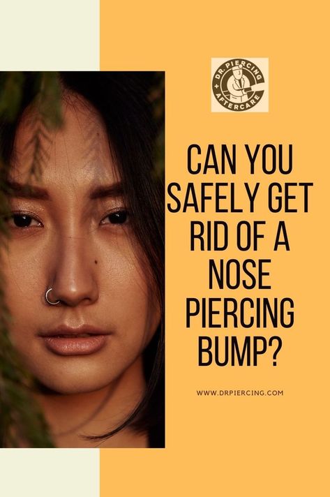 After getting your nose pierced you notice a glaring red bump on the site. Is there a way to remove the unsightly red raised bump on your nose? We have the answer. Read on to find out. Nose Ring Bump, Infected Nose Piercing, Nose Piercing Healing, Nose Piercing Bump, Piercing Bump, Piercing Aftercare, Diy Tips, Nose Piercing, Bump