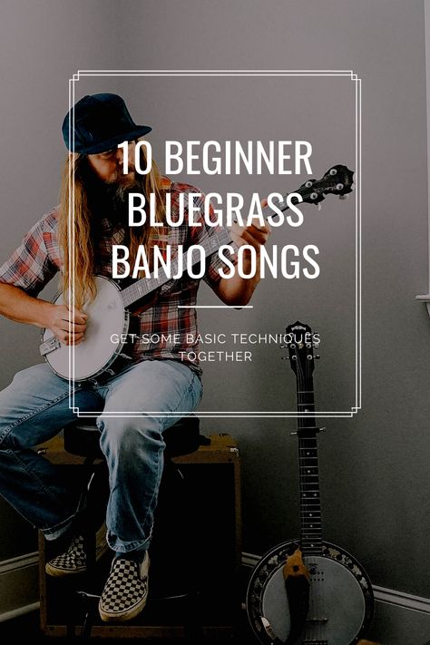 How To Play Banjo, How To Play The Banjo, Banjo Tabs Songs, Easy Banjo Songs, Basic Chords Guitar, Learning Banjo, Banjo Songs, Mandolin Songs, Banjo Tuning