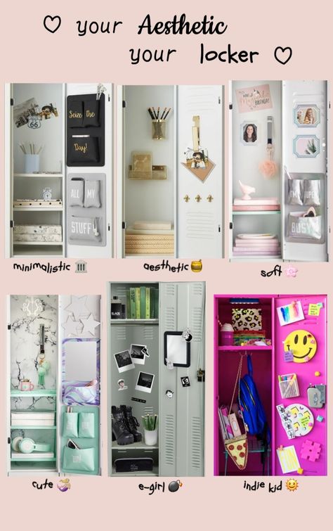 Astetic Locker Ideas, Cute Locker Inspiration, Locker Layout Ideas, Locker Ideas Half Locker, Preppy Locker Inspo School, Locker Inspo Aesthetic High School, Locker Inspo School Decorations, Country Locker Ideas, Cute School Locker Ideas