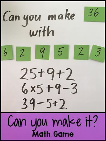 Can You Make It? Math Game - Great math game for making kids think! Third Grade Math Games, Math College, Maths Fun, Grade 6 Math, Math Talk, Math Challenge, Math Intervention, Fourth Grade Math, Math Game