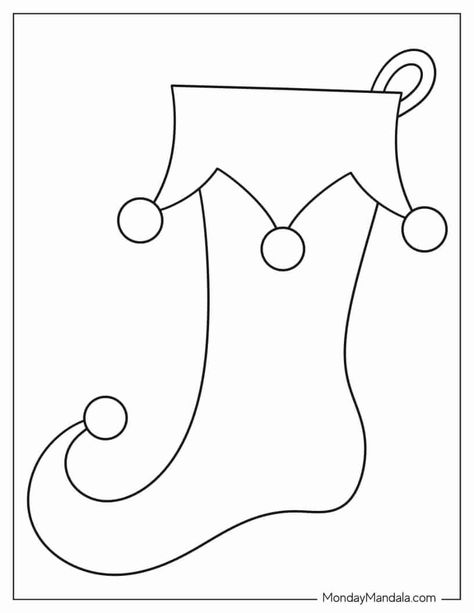 70 Christmas Stocking Templates (Free PDF Printables) Whoville Stocking Pattern, Christmas Stockings To Sew How To Make, Christmas Stockings Painting, Elf Stocking Pattern Free, Christmas Bell Template Free Printable, Stocking Cutout Template, Large Stocking Pattern Free Templates, Printable Stocking Template, Stocking Christmas Decor