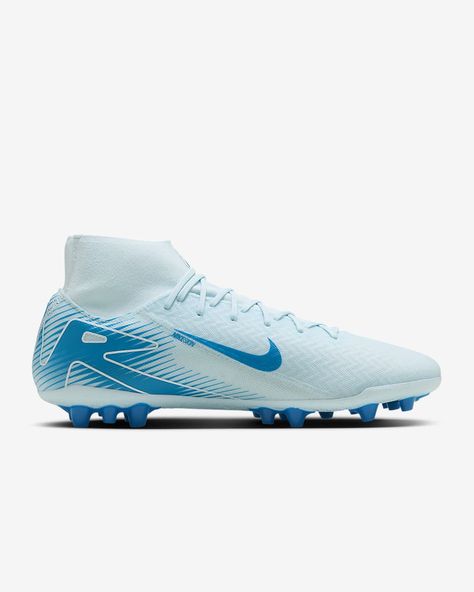 Nike Mercurial Superfly 10 Academy AG High-Top Soccer Cleats. Nike.com Cool Soccer Cleats, Womens Soccer Cleats, Football Aesthetic, Nike Soccer Cleats, Goalie Gloves, Indoor Soccer Shoes, Soccer Season, Soccer Stuff, Wishlist 2024