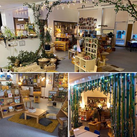 Instagram Eyfs Room Ideas, Reggio Emilia Classroom Setup, Montessori Classroom Layout, Nature Based Classroom, Forest Classroom, Childcare Rooms, Reception Classroom, Reggio Emilia Classroom, Daycare Rooms