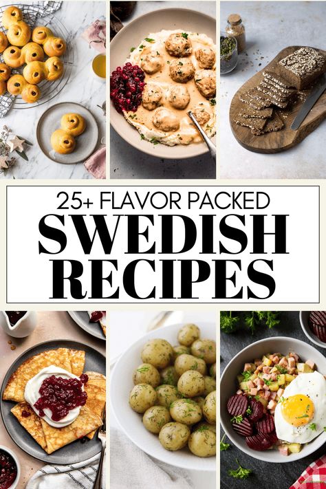 Step into the cozy kitchens of Sweden and explore the heartwarming flavors of traditional Swedish cuisine. Known for its comforting and hearty dishes, Swedish cooking beautifully combines simplicity with rich, satisfying flavors. From iconic meatballs and creamy gravlax to sweet, aromatic cinnamon buns, bring a touch of Scandinavian charm to your table with these 25+ Swedish Recipes! Swedish Semla Recipe, Swedish Foods Recipes, Easy Swedish Recipes, Swedish Soup Recipes, Authentic Swedish Recipes, Swedish Food Recipes Authentic, Swedish Holiday Recipes, Scandinavian Christmas Dinner, Scandinavian Food Recipes