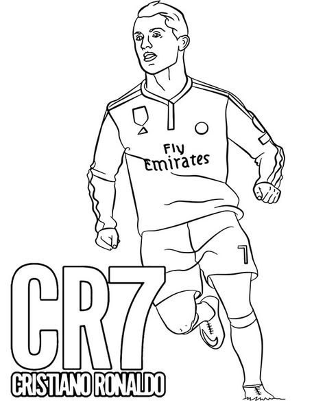 CR7 coloring page Ronaldo - Topcoloringpages.net Cristiano Ronaldo Images, 10 Week No Gym Workout, Ronaldo Images, Ronaldo Hair, Football Player Drawing, Football Coloring Pages, Ronaldo Soccer, Football Drawing, Superhero Coloring