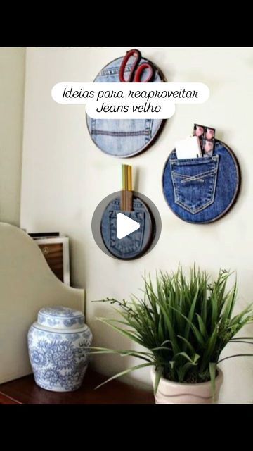 Diy Kitchen Backsplash, Recycling Containers, Diy Upcycling, Pocket Organizer, Denim Pocket, Diy Recycle, Upcycle Projects, Upcycled Crafts, Recycled Denim