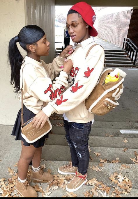 Couple Matching Outfits Black People, Black Couples Matching Outfits, Outfits Uggs, Couples Matching Outfits, Ebony Love, Bae Goals, Cute Couple Outfits, Couple Goals Teenagers, Uggs Outfit