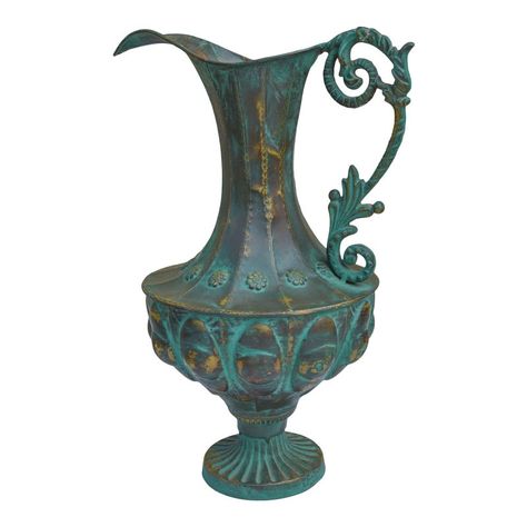 Antique French cast bronze vase with handle. Ornate engraved details. Victorian Vases, Historical Objects, Bronze Vase, Vase Shapes, Antique Vase, Vintage Objects, Vintage Vases, Antique Shops, Antique Items