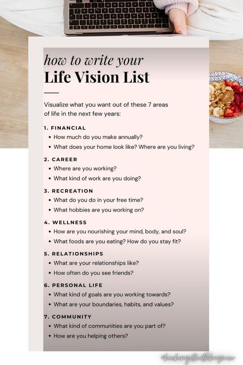 Looking to deepen your big goals in life? Utilize these questions in these 7 areas of life. What is your big goal for 2023? Big Goals Examples, Life Vision List, Goal For 2023, Vision List, Life Guidance, Goal Examples, 5 Year Plan, Goals In Life, Year Goals