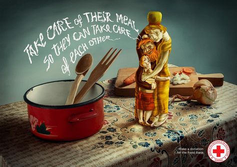 Red Cross Print Advert By MullenLowe: Cooking Oil | Ads of the World™ Oil Advertising Design, Care Meals, Banks Ads, Design Campaign, Oil Advertising, Food Donation, Creative Advertising Campaign, Food Advertising, Food Ads