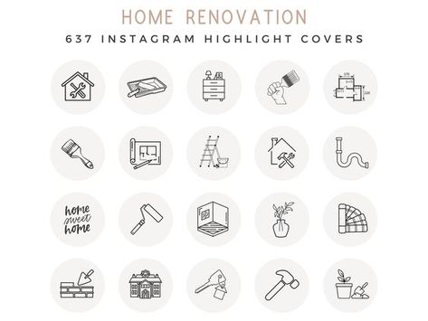 Insta Highlight Covers Instagram Highlight Cover House, Real Estate Stories, Interior Design Instagram, Black And White Instagram, Renovation Architecture, Architecture Icons, Minimalist Icons, Construction Architecture, Insta Profile