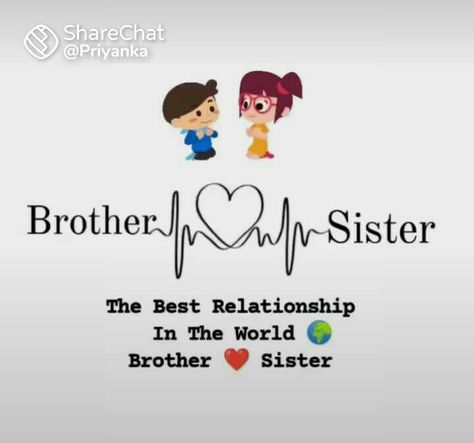 The best relationship in the world brother ❤ Sister. Brother sister quotes / sister love status / bhai behan behan ka pyar Brother Sister Profile Picture, Brother Sister Stickers Printable, Bro Sis Love Quotes, Bro Sis Dp Cartoon, Bro Sister Dp, Bhai Behan Pic, Best Brother Quotes From Sister, Brother Sister Wallpaper, Sister Brother Dp