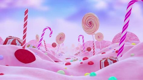 Candy Land Loop Background 2K Cakes Ice Cream, Loop Background, Princess Games, Cake Drawing, 8 Seconds, Candy Theme, Coloring Book For Adults, Chroma Key, 3d Modelling