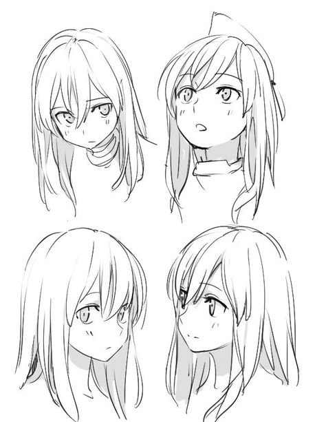 Pelo Anime, الفن الرقمي, Manga Hair, 얼굴 드로잉, Výtvarné Reference, Drawing Hair, Anime Head, Anime Karakterek, Hair Sketch