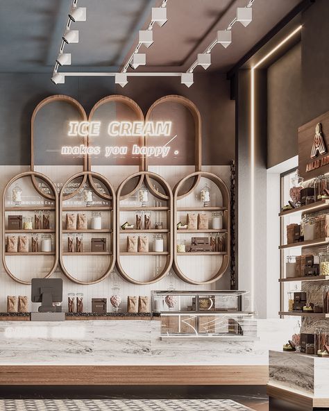 AWLAD ABDO | BAKE SHOP :: Behance Luxury Bakery Interior Design, Cafe Shelves, Pastry Shop Interior, Bakery Interior Design, Cake Shop Interior, Tea Store Design, Bakery Shop Interior, Modern Bakery, Coffee House Design