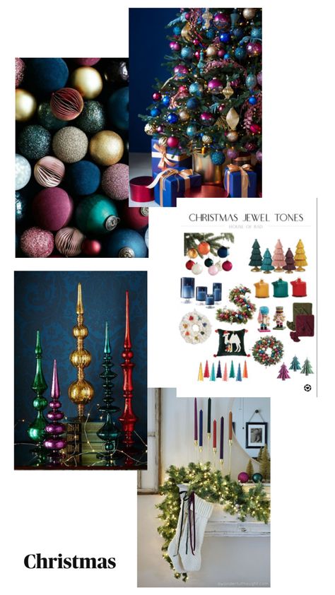 Jewel Tone Christmas, Eclectic Home, Jewel Tones, Vintage Christmas, Christmas Decorations, Christmas