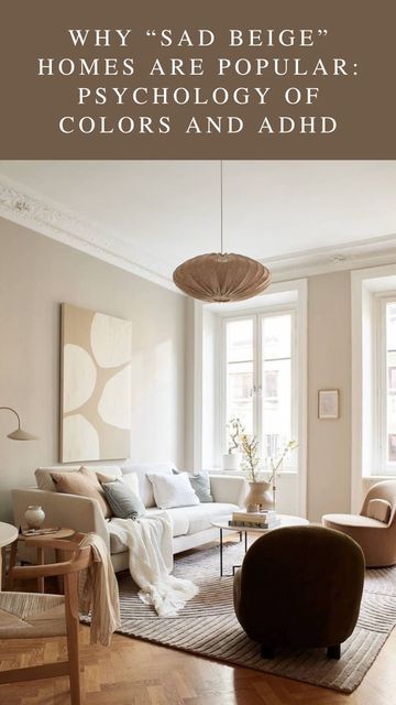 Beige Mom Aesthetic, Julie Sousa, Beige Mom, Beige Room, Mom Aesthetic, Beige Living Rooms, Beige Interior, Color Psychology, Room Colors