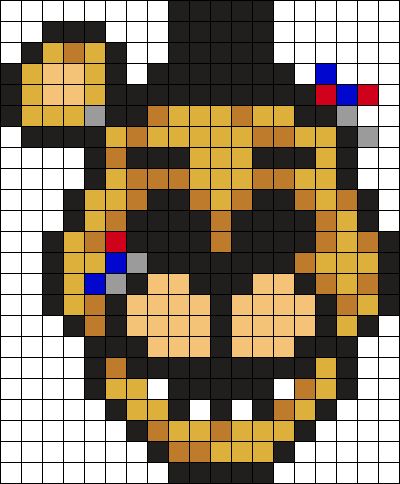 Fnaf Art Freddy, Pixel Art Pattern Fnaf, Fnaf Pixel Art Grid Easy, Fnaf Cross Stitch, Fnaf Art Easy, Fnaf Perler Beads Pattern, Scene Pixel Art, Fnaf Pixel Art Grid, Fnaf Perler Beads