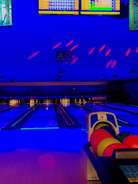 18th Birthday Bowling Party, Birthday Party Bowling, Neon Bowling Party, Bowling Birthday Party, Aesthetic Party, 12 Birthday, Bowling Party, Bowling Balls, 14th Birthday