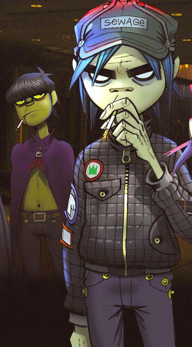 My favorite member of the Gorillaz- 2D. I believe this is from phase two. 2d And Murdoc, Gorillaz 2 D, Jamie Hewlett Art, 2-d Gorillaz, Gorillaz Fan Art, Russel Hobbs, Pet Sounds, Monkeys Band, Jamie Hewlett