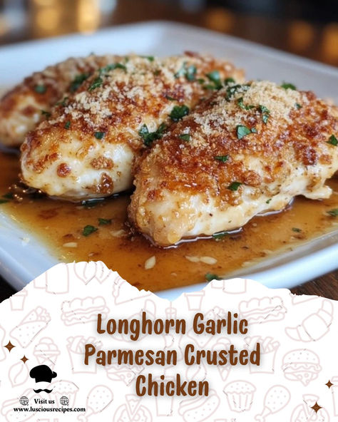 Indulge in the ultimate comfort food with our Longhorn Garlic Parmesan Crusted Chicken recipe. Crispy, cheesy, and full of flavor, perfect for a weeknight dinner or special occasion. Ww Parmesan Crusted Chicken, Garlic Parmesan Crusted Chicken, Outback Recipes, Parmesan Crusted Chicken Recipe, Quick Lunch Ideas, Lunch Dishes, Crusted Chicken Recipes, Easy Cook, Lunch Hour