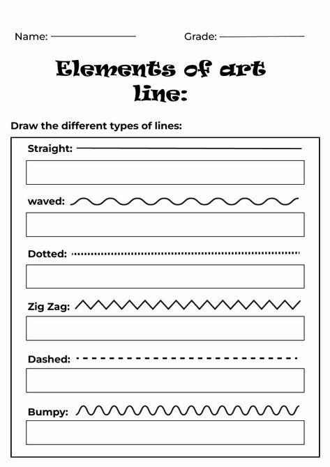 type of lines, type of Lines for Kids, type of lines in art, type of lines worksheet for kids, type of lines handout, elements of art, type of lines for kindergarten, type of lines for grade 1, elements of art line worksheet, elements of art worksheet pdf, lines of All Kinds, different kinds of lines, Elements of art handout and worksheet, line worksheet for preschool, line worksheet, line worksheet for kindergarten, line worksheet for grade 1, line in art, art worksheet, art worksheet for kids Elements Of Art Line Worksheet, Elements Of Art Elementary, Line Lessons For Elementary Art, Drawing Exercises For Kids, Element Of Line Art Project, Line Art Lessons Elementary, Art Worksheets For Kids, Elements Of Art Worksheet, Creating Worksheets