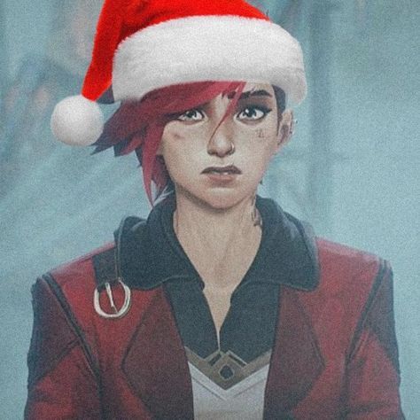 Vi Christmas Pfp, Arcane Christmas Pfp, Arcane Christmas, Xmas Pfp, Arcane Pfp, Arcane Memes, League Of Legends Universe, Arcane Vi, Pinterest Widget