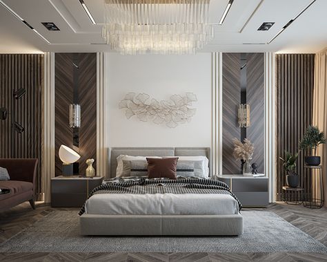 Master Bedroom Located in Stone Park on Behance Unique Bedroom Design, Bedroom Interior Design Luxury, Bedroom Dressing, Modern Bedroom Interior, Desain Lanskap, تصميم للمنزل العصري, Luxury Bedroom Master, Bedroom Decor Design, Classic Bedroom