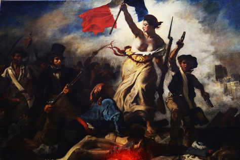 July 28: Liberty Leading the People by Eugene Delacroix. 1831. At the Louvre. 24dec14. Liberty Leading The People, Eugène Delacroix, Louvre Paris, Louvre Museum, French Revolution, Impressionist Art, Art Movement, Art History, Les Oeuvres