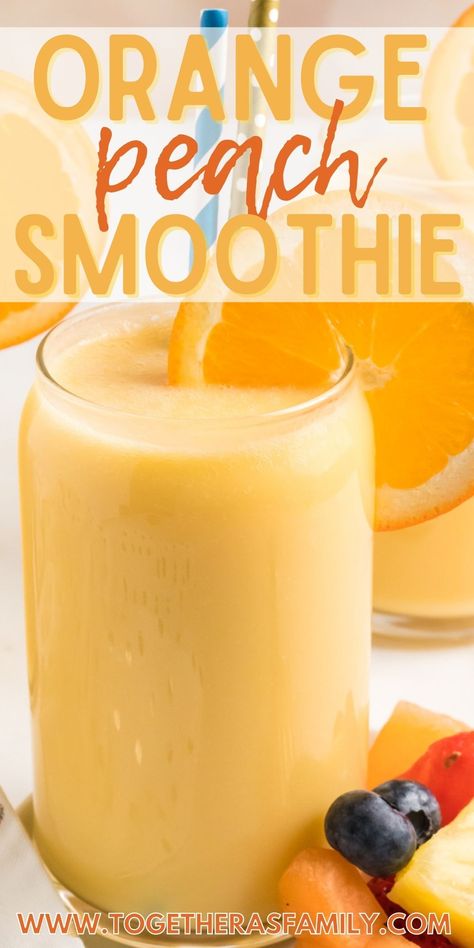 Frozen Fruit Smoothie Recipes, Orange Juice Smoothie, Frozen Fruit Recipes, Peach Smoothie Recipes, Frozen Fruit Smoothie, Smoothie Recipes With Yogurt, Fruit Smoothie Recipes Healthy, Peach Smoothie, Juice Smoothies Recipes