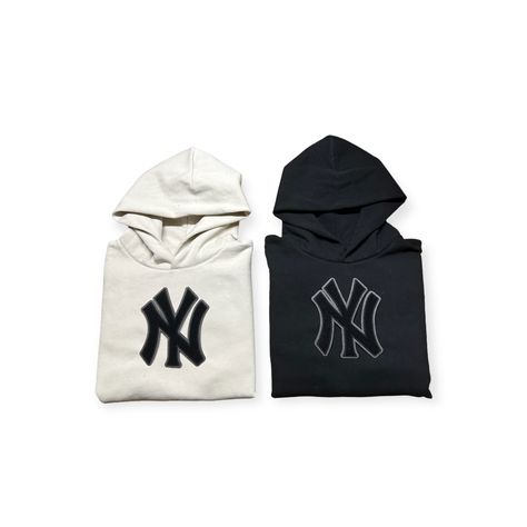 New York chenille embroidered NY  Hand stitched  Hand made  Made in NYC  Premium pullover hoodie  Boxy fit with drop shoulder  100% cotton  Available in two colors  Ivory hoodie  Black hoodie Custom Hoodies Ideas, Boston Hoodie, Patchwork Hoodie, Floral Park, Palm Beach Fl, Embroidered Hoodie, Custom Hoodies, West Palm Beach, West Palm