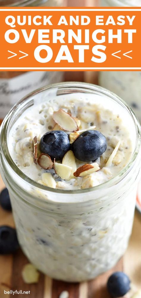 Mason Jar Oatmeal Overnight, Mason Jar Oatmeal, Recipe With Greek Yogurt, Easy Overnight Oatmeal, Oatmeal In A Jar, Delicious Healthy Breakfast, Overnight Oats In A Jar, Healthy Breakfast Idea, Overnight Oatmeal Recipes