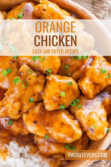 Air Fryer Orange Chicken Recipe | Orange Chicken In The Air Fryer Orange Chicken In Air Fryer, Orange Chicken Air Fryer, Air Fryer Orange Chicken Recipe, Air Fryer Orange Chicken, Chicken In Air Fryer, Chicken In The Air Fryer, Chicken Orange, Keto Fried Chicken, Chicken Rice Bowls